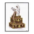thumbnail image 1 of Stupell Industries Art Deco Reading Atop Suitcases Black Framed Giclee Art, 11 x 14, by Ziwei Li, 1 of 7