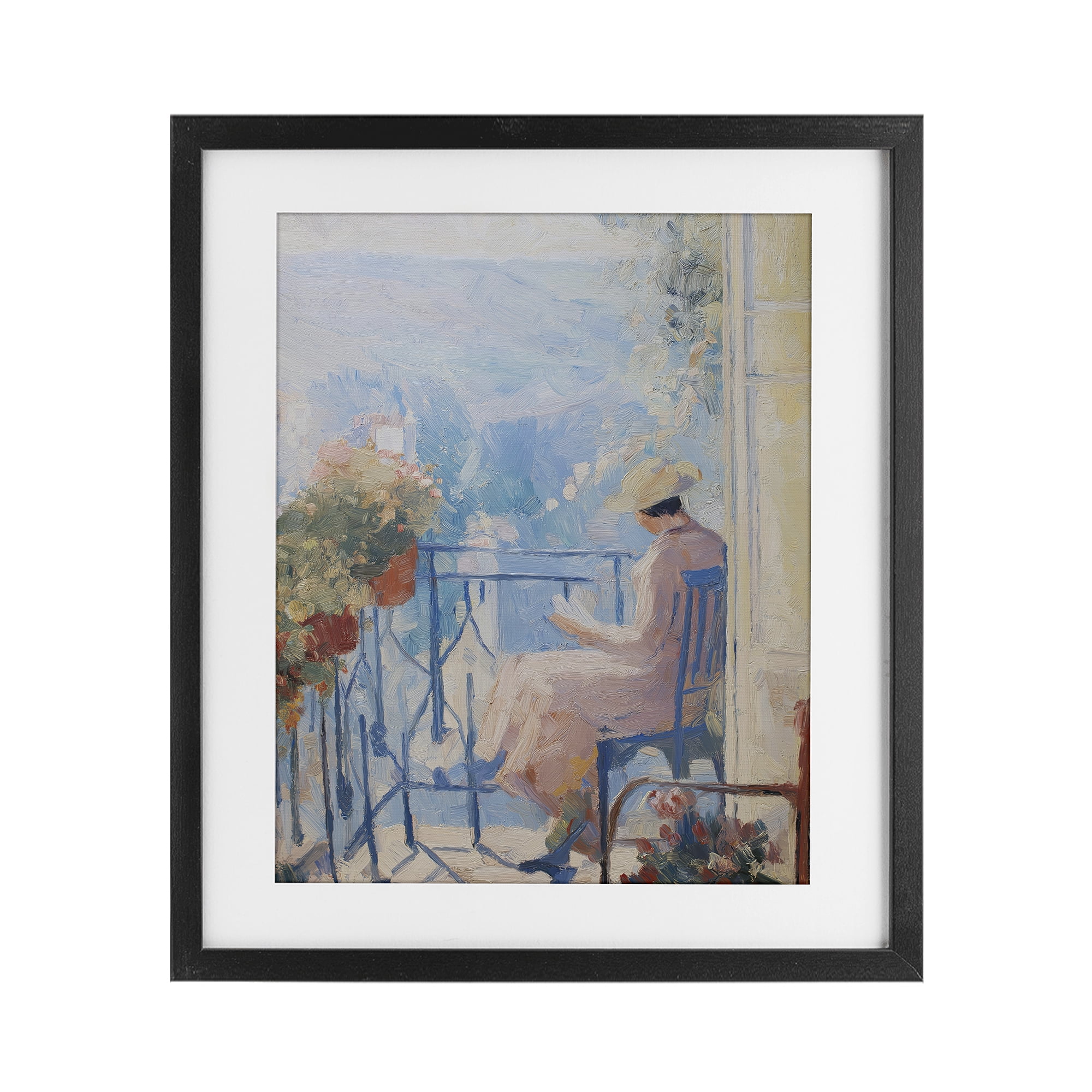 Stupell Industries Reading In The Sun Black Framed Print Under Glass, design by Svetlana Aleynikova