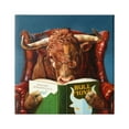 thumbnail image 1 of Stupell Industries Reading Longhorn Bull Red Sofa Animal Farm Literature,30 x 30, Design by Lucia Heffernan, 1 of 7
