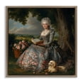 thumbnail image 1 of Stupell Industries Glam Reading Rococo Lady with Dog Brown Floating Frame Canvas Art, 25 x 25, by The Wands Want, 1 of 8