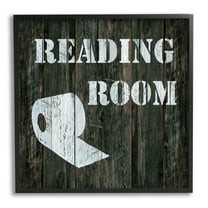 Stupell Industries Reading Room Phrase Rustic Bathroom Toilet Paper, 12 x 12, Design by Carol Robinson