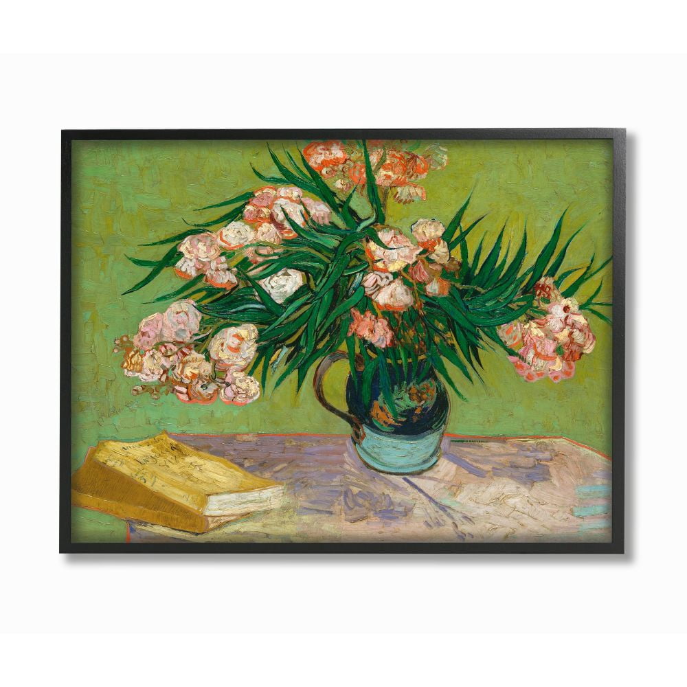Stupell Industries Reading Table Pink Green Van Gogh Classical Painting Framed Wall Art by Vincent Van Gogh
