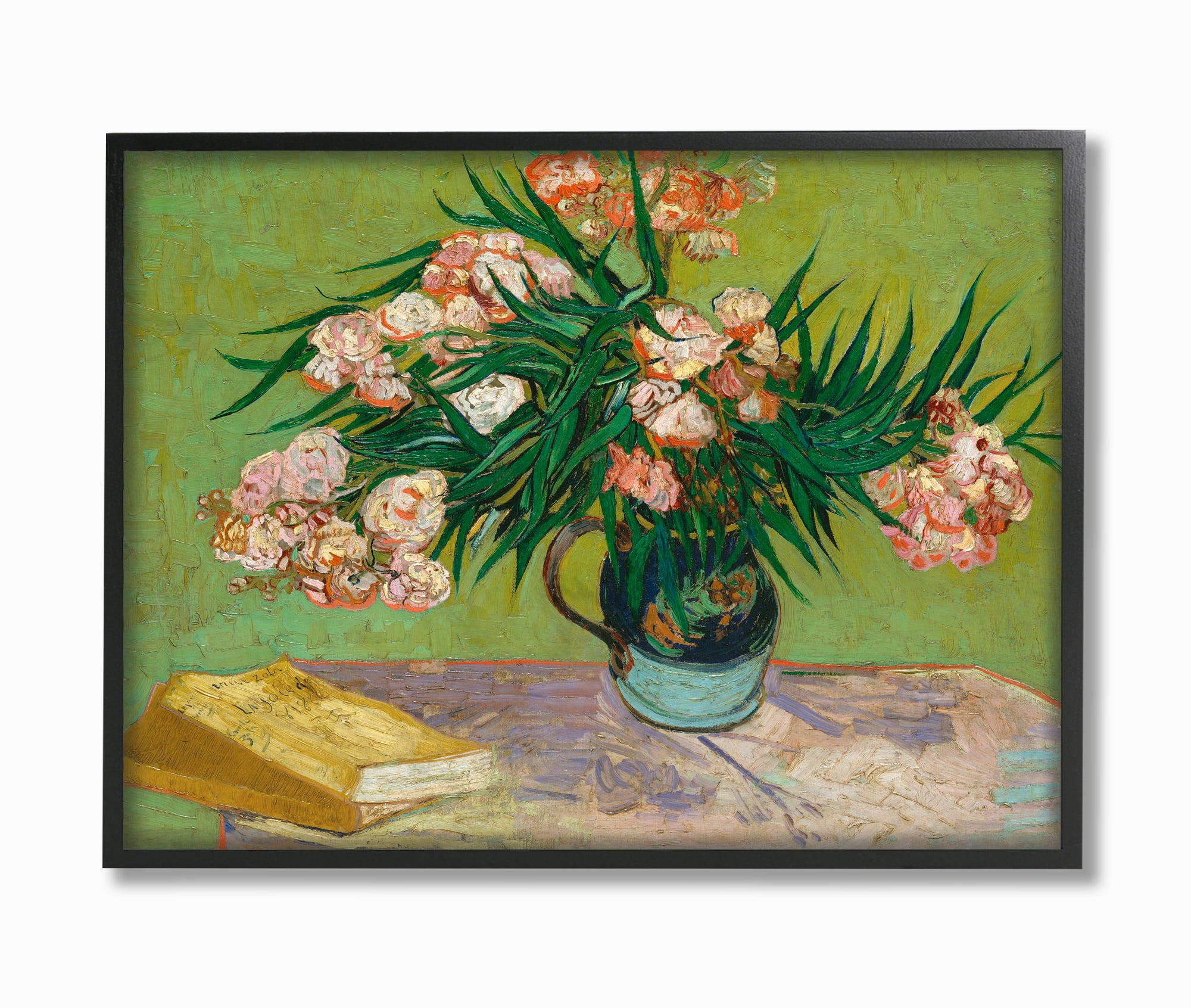 Stupell Industries Reading Table Pink Green Van Gogh Classical Painting Framed Wall Art by Vincent Van Gogh