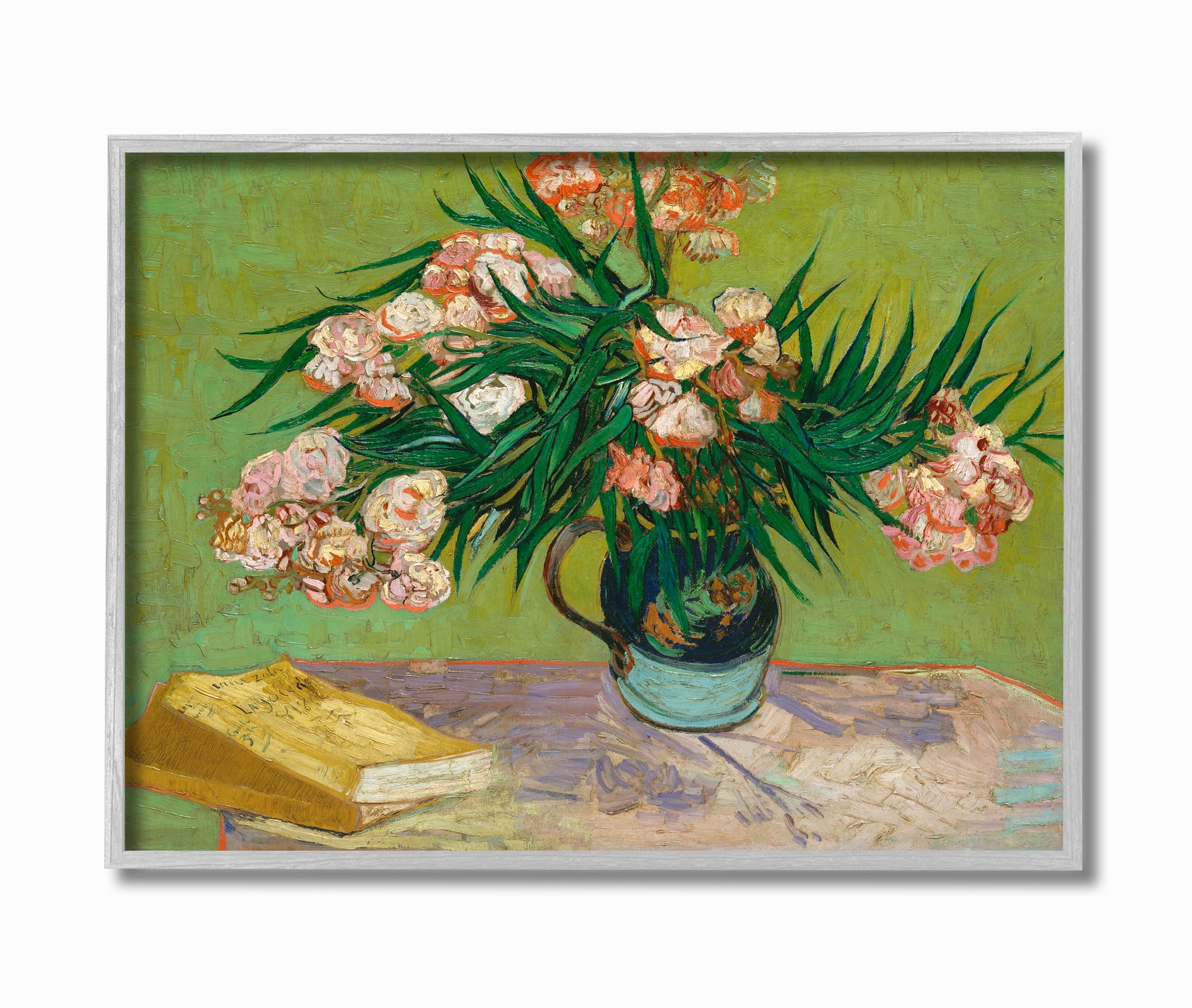 Stupell Industries Reading Table Pink Green Van Gogh Classical Painting Framed Wall Art by Vincent Van Gogh