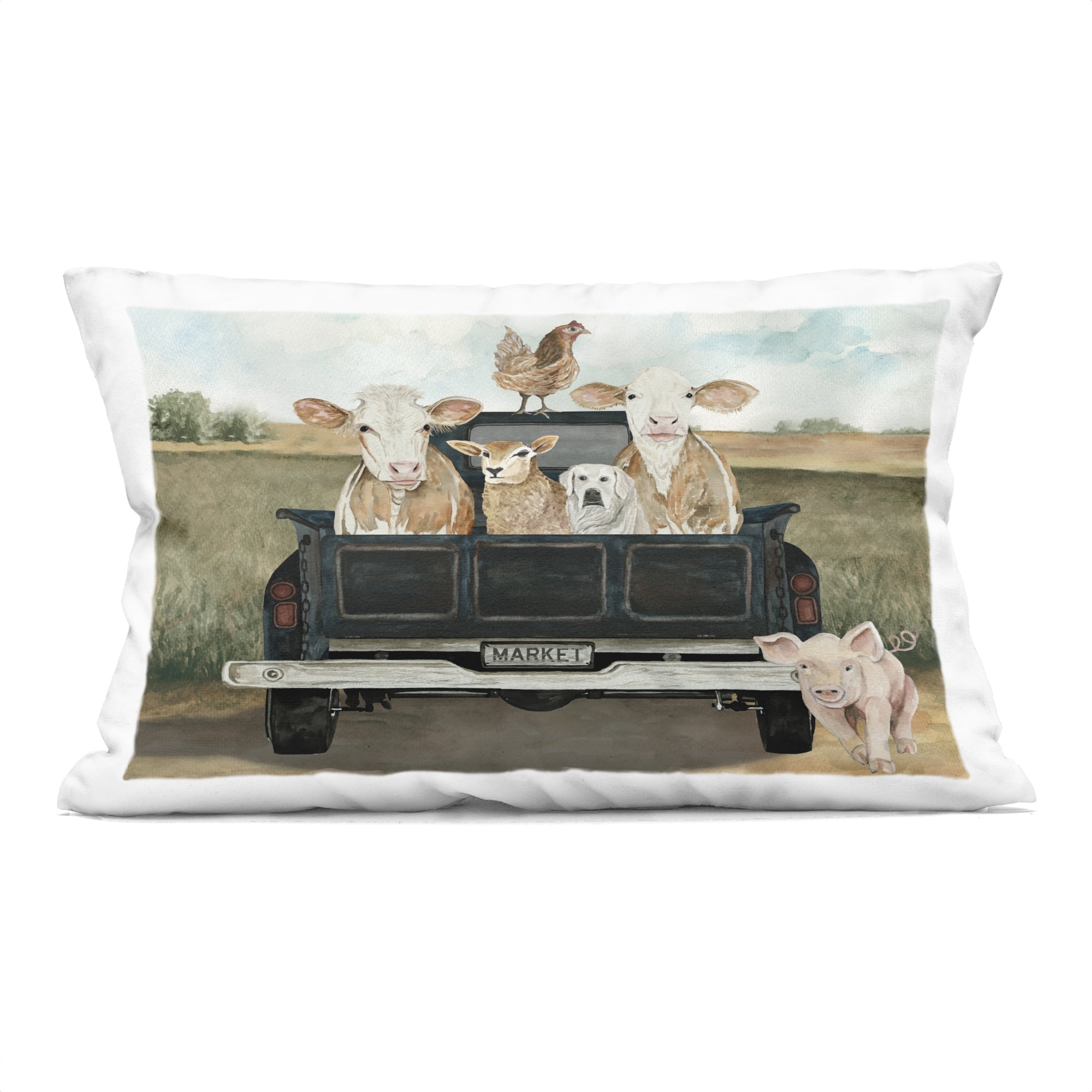 Stupell Industries Ready For A Farm Ride Decorative Printed Throw Pillow, design by Cindy Jacobs