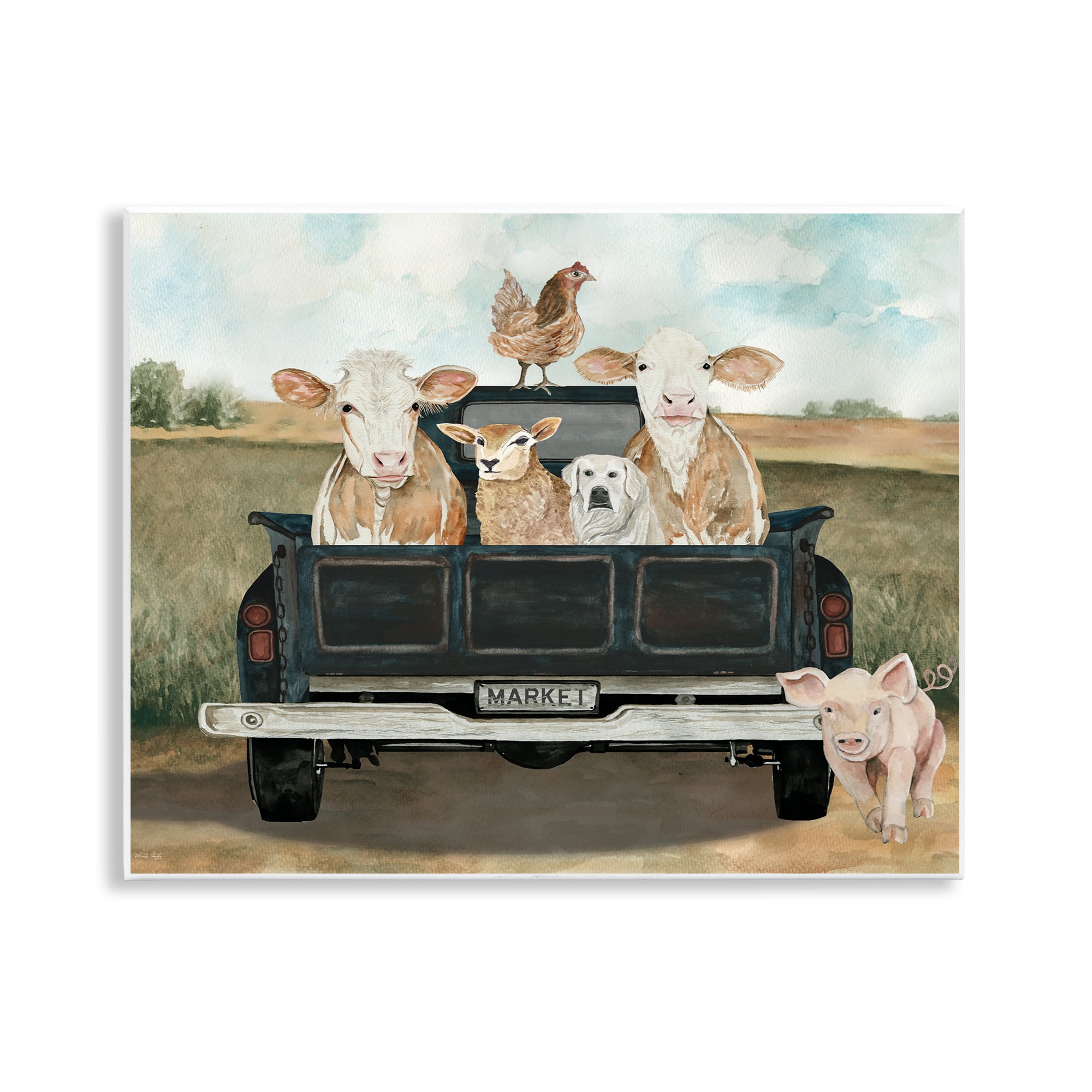 Stupell Industries Ready For A Farm Ride Wall Plaque Art, design by Cindy Jacobs