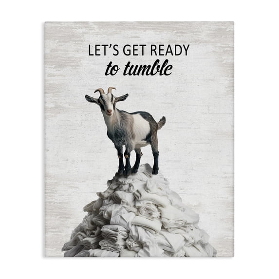 Stupell Industries Ready To Tumble Laundry Quotes and Sayings Painting Wrapped Canvas Canvas Art Print Wall Art, 24 x 30