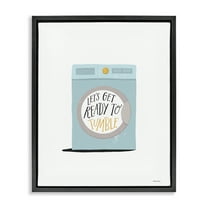 Stupell Industries Ready to Tumble Laundry Typography Painting Black Floater Framed Art Print Wall Art, 17 x 21