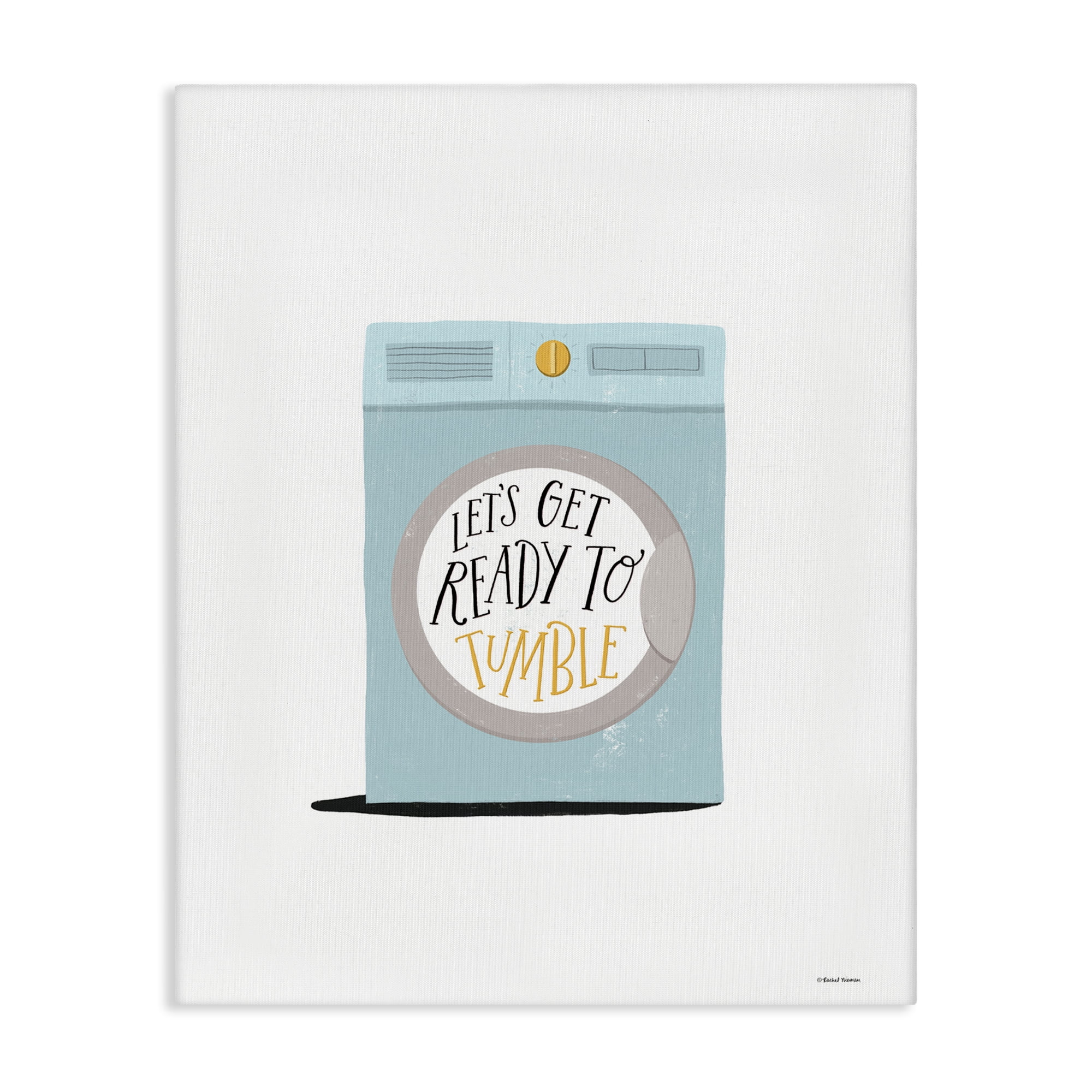 Stupell Industries Ready to Tumble Laundry Typography Painting Gallery Wrapped Canvas Art Print Wall Art, 24 x 30