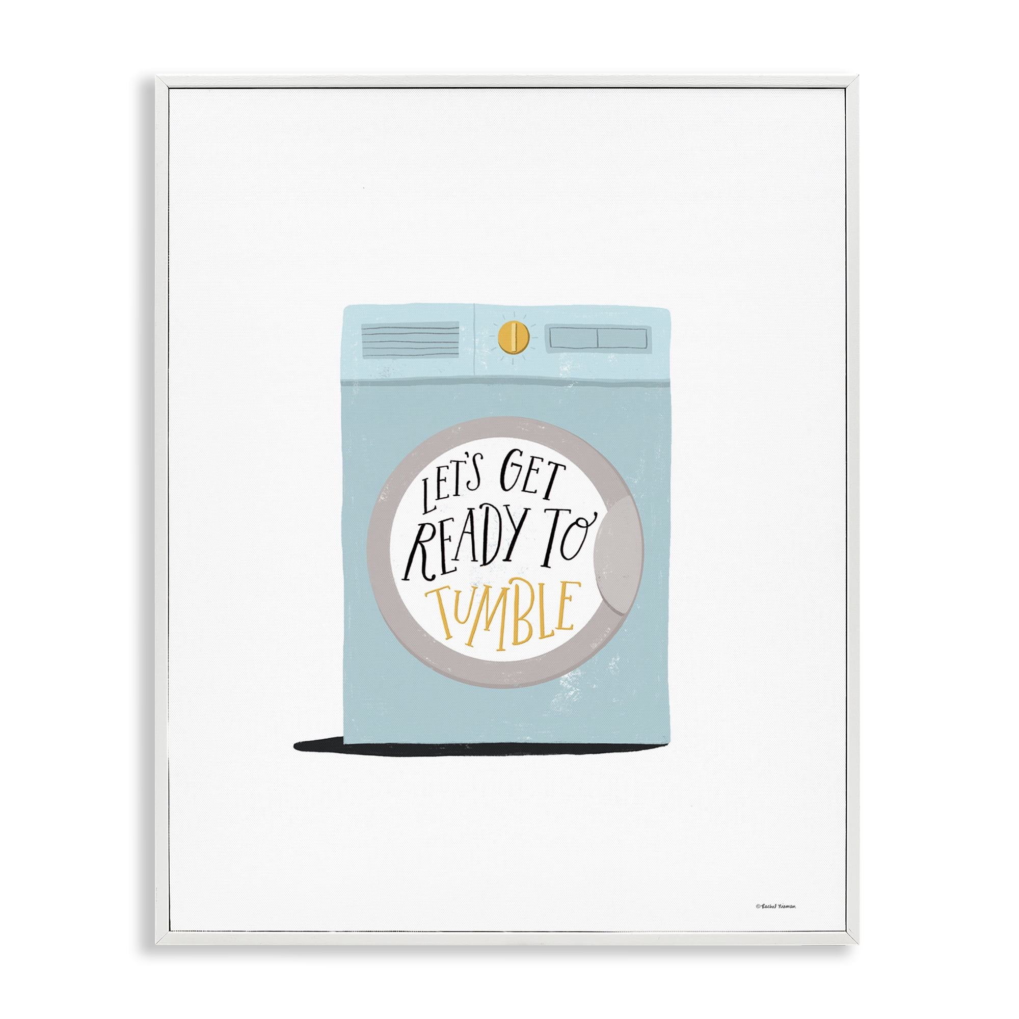 Stupell Industries Ready to Tumble Laundry Typography Painting White Framed Art Print Wall Art, 24 x 30