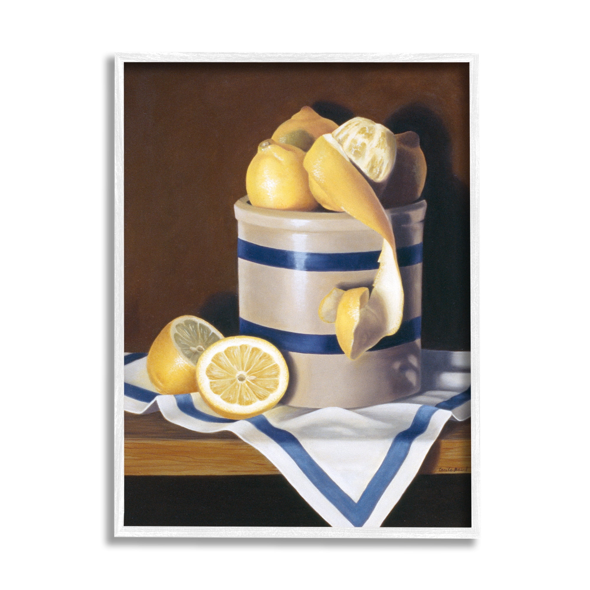 Stupell Industries Realistic Country Lemon Peel Jar Still-Life Painting, 11 x 14,Design by Cecile Baird