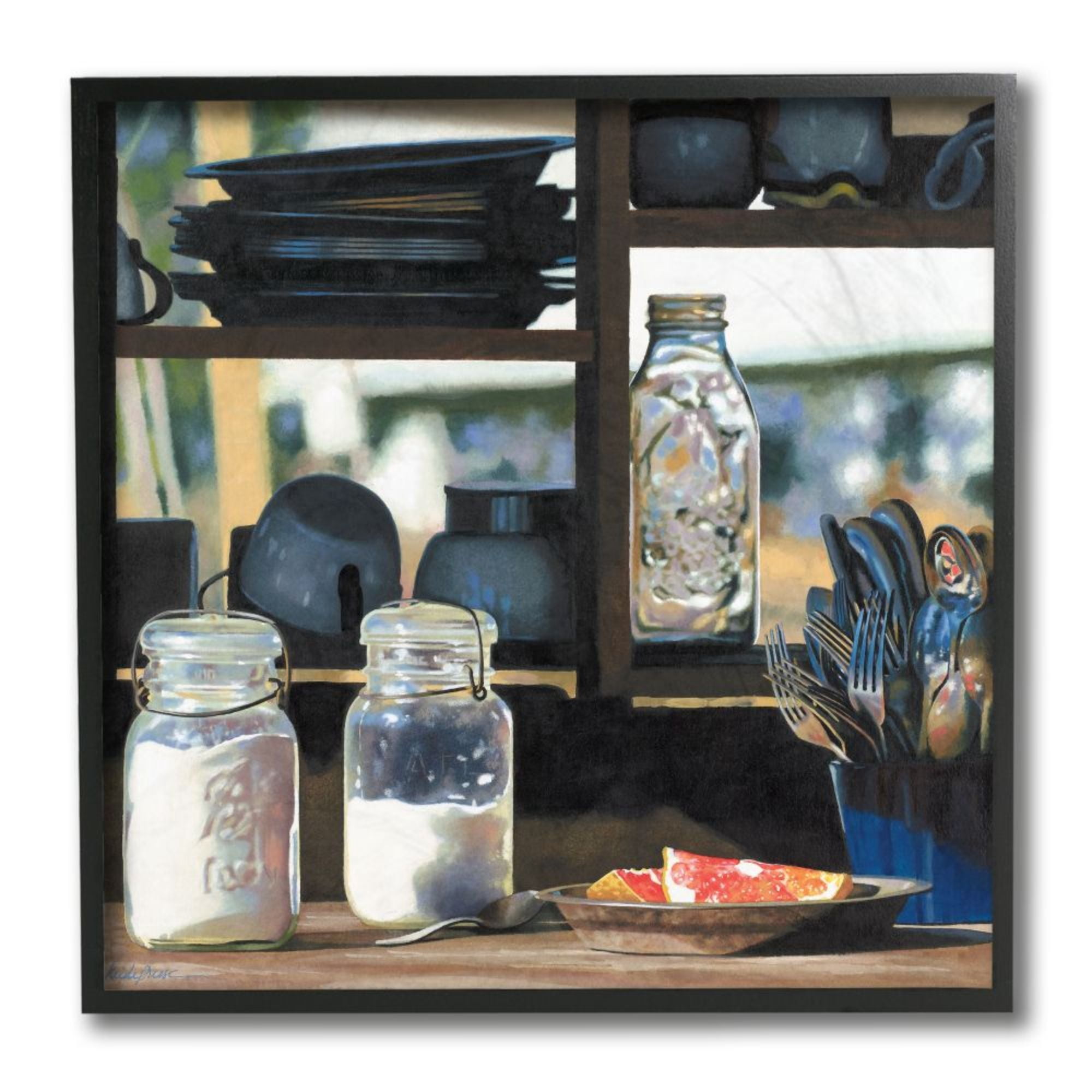 Stupell Industries Realistic Kitchen Shelf Still Life Morning Painting Design by Heide Presse