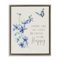 thumbnail image 1 of Stupell Industries Farmhouse Reasons To Be Happy Floral Brown Floating Frame Canvas Art, 25 x 31, by Janet Tava, 1 of 7