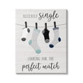 thumbnail image 1 of Stupell Industries Recently Single For Perfect Match Laundry Sock Sign, 30 x 40, Design by Natalie Carpentieri, 1 of 5