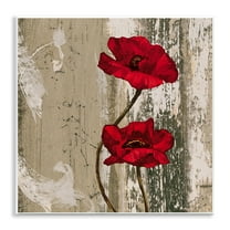 Stupell Industries Red Anemones Duo Plants & Flowers Painting Unframed Art Print Wall Art, 12 x 12