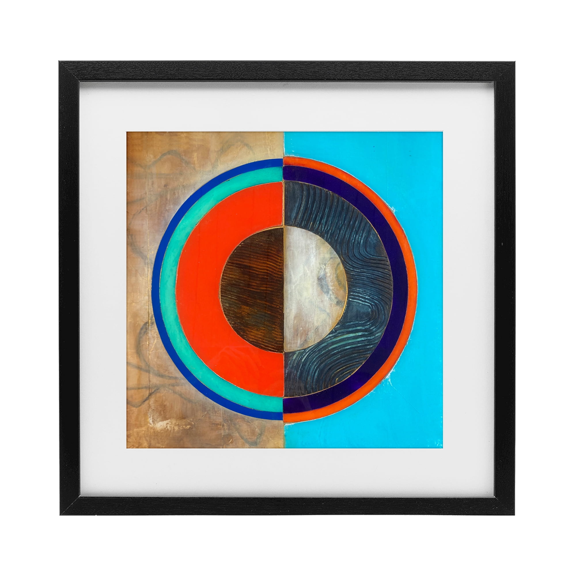 Stupell Industries Red Arc Summer Circle Black Framed Print Under Glass, design by Matthew Finger