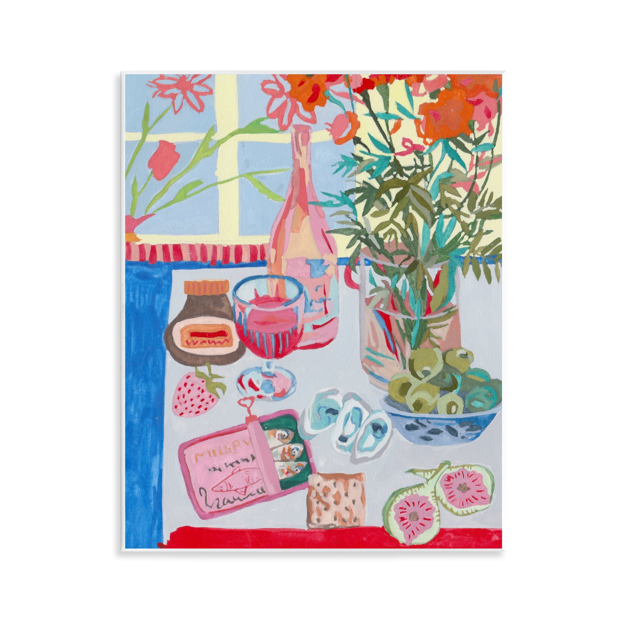 Stupell Industries Red & Blue Table Setting Wall Plaque Art, design by Melissa Wang
