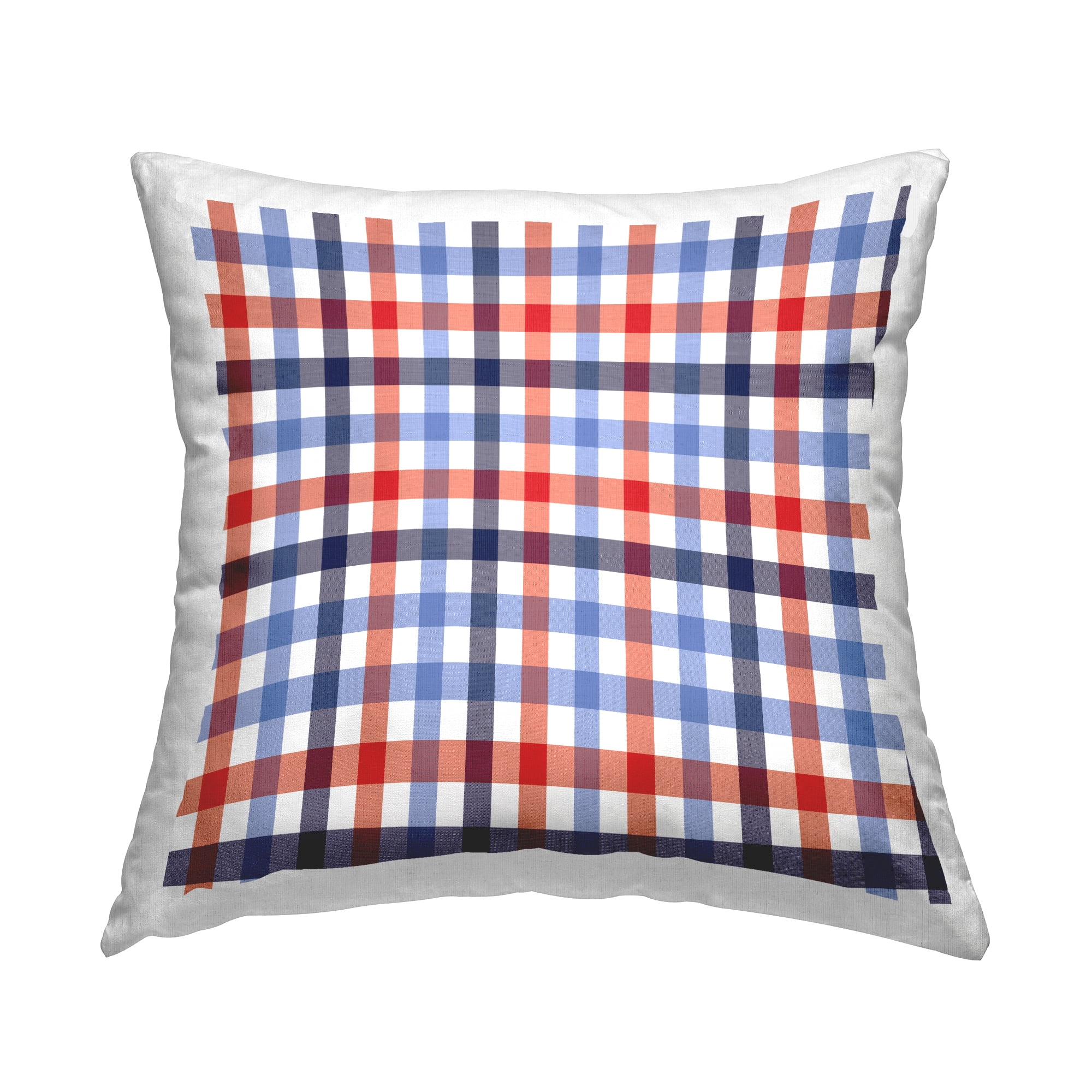 Stupell Industries Red Blue Tartan Plaid Pattern Design by House of Rose Throw Pillow