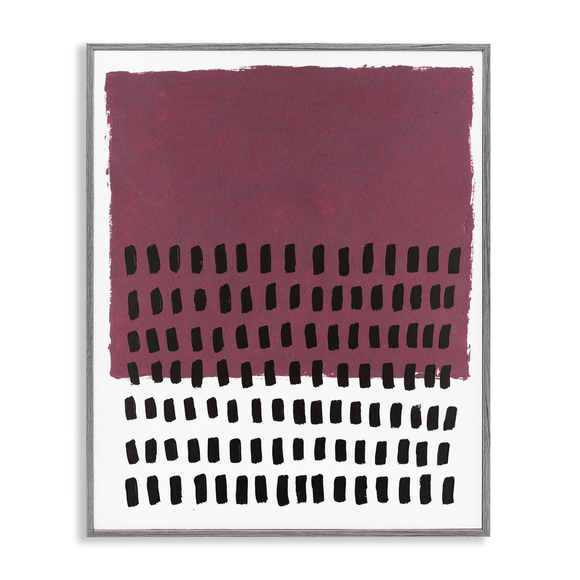 Stupell Industries Red Dotted Pattern Abstract Painting Gray Framed Art Print Wall Art, 24 x 30