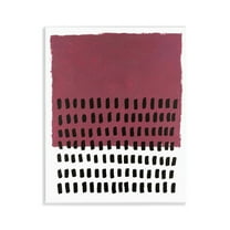 Stupell Industries Red Dotted Pattern Abstract Painting Unframed Art Print Wall Art, 11 x 14