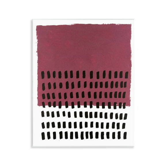 Stupell Industries Red Dotted Pattern Abstract Painting Unframed Art Print Wall Art, 11 x 14