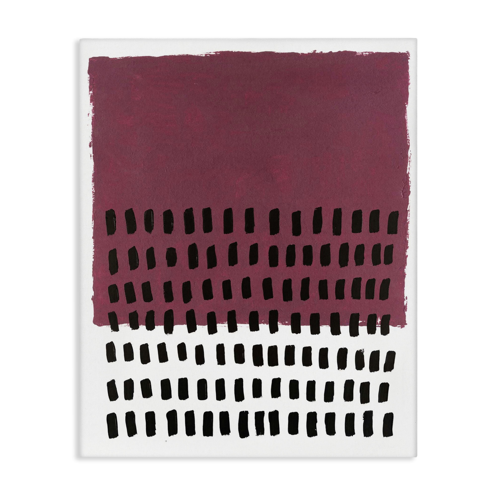 Stupell Industries Red Dotted Pattern Abstract Painting Wrapped Canvas Art Print Wall Art, 24 x 30