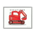 thumbnail image 1 of Stupell Industries Red Excavator Truck Traditional Construction Vehicle Transportation Painting Gray Framed Art Print Wall Art, 16 x 20, 1 of 7