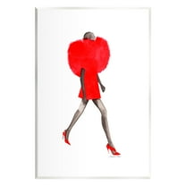 Stupell Industries Red Fashion Pose Beauty & Fashion Painting Unframed Art Print Wall Art, 10 x 15