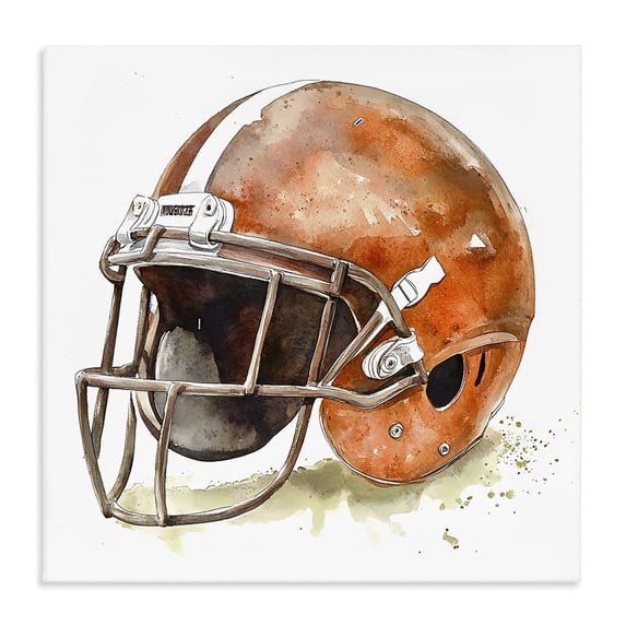 Stupell Industries Eclectic Red Football Helmet Canvas Art, 36 x 36, by Creative Studio