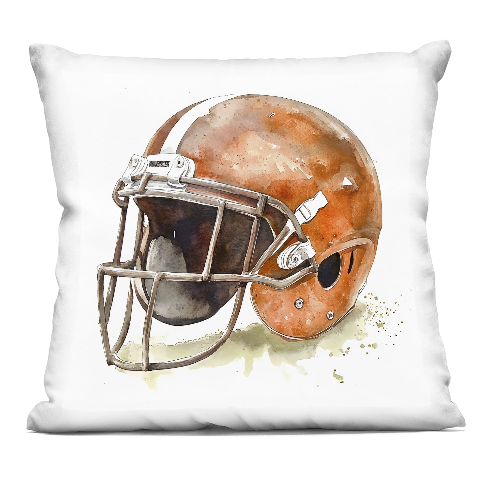 Stupell Industries Red Football Helmet Decorative Printed Throw Pillow, design by Creative Studio, 18 x 7 x 18