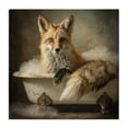 thumbnail image 1 of Stupell Industries Rustic Lodge Red Fox Bubble Bath Canvas Art, 30 x 30, by Tina LeCour, 1 of 8