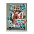 thumbnail image 1 of Stupell Industries Red Fox Pair Sitting Chair Spring Floral Pattern, 11 x 14, Design by Kamdon Kreations, 1 of 5