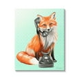 thumbnail image 1 of Stupell Industries Red Fox Vintage Phone Dotted Ombre Pattern Graphic Art Gallery Wrapped Canvas Print Wall Art, Design by Amelie Legault, 1 of 5