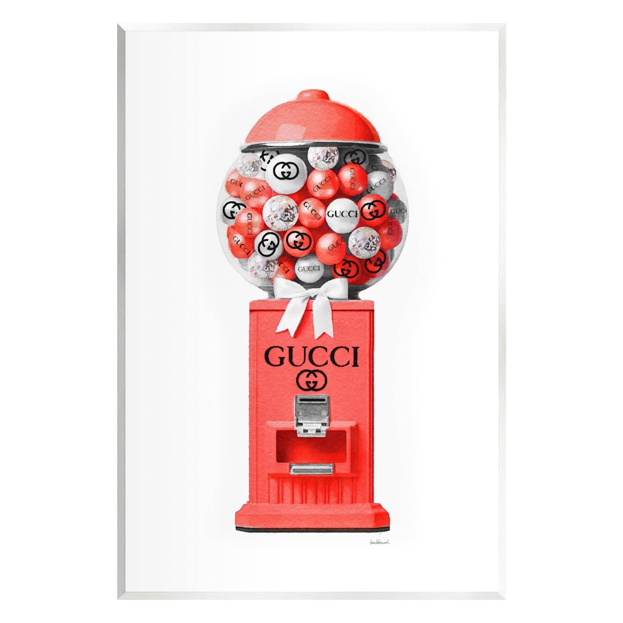 Stupell Industries Red Glam Candy Machine Beauty & Fashion Painting Unframed Art Print Wall Art, 13 x 19