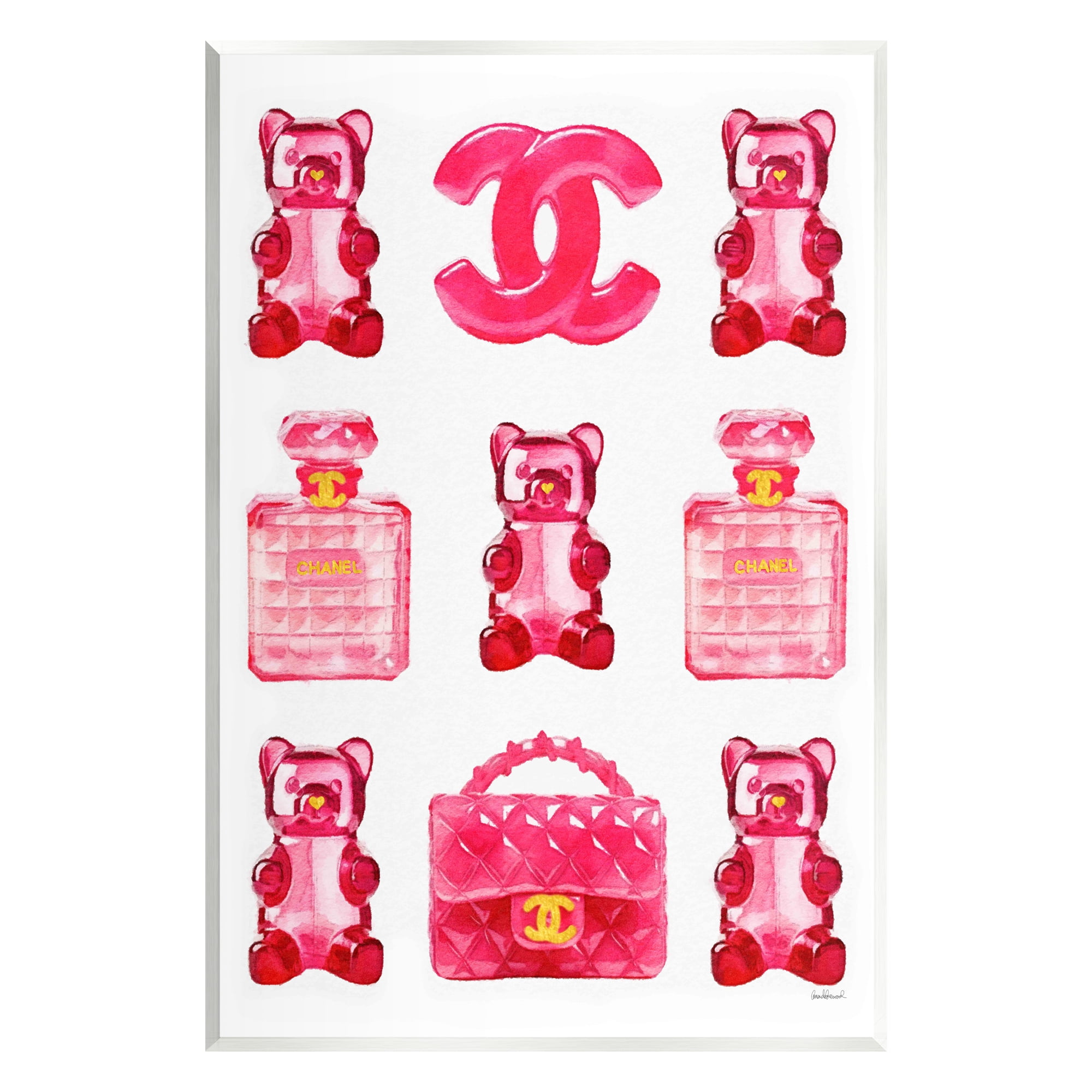 Stupell Industries Red Glam Gummy Candy Beauty & Fashion Painting Unframed Art Print Wall Art, 13 x 19