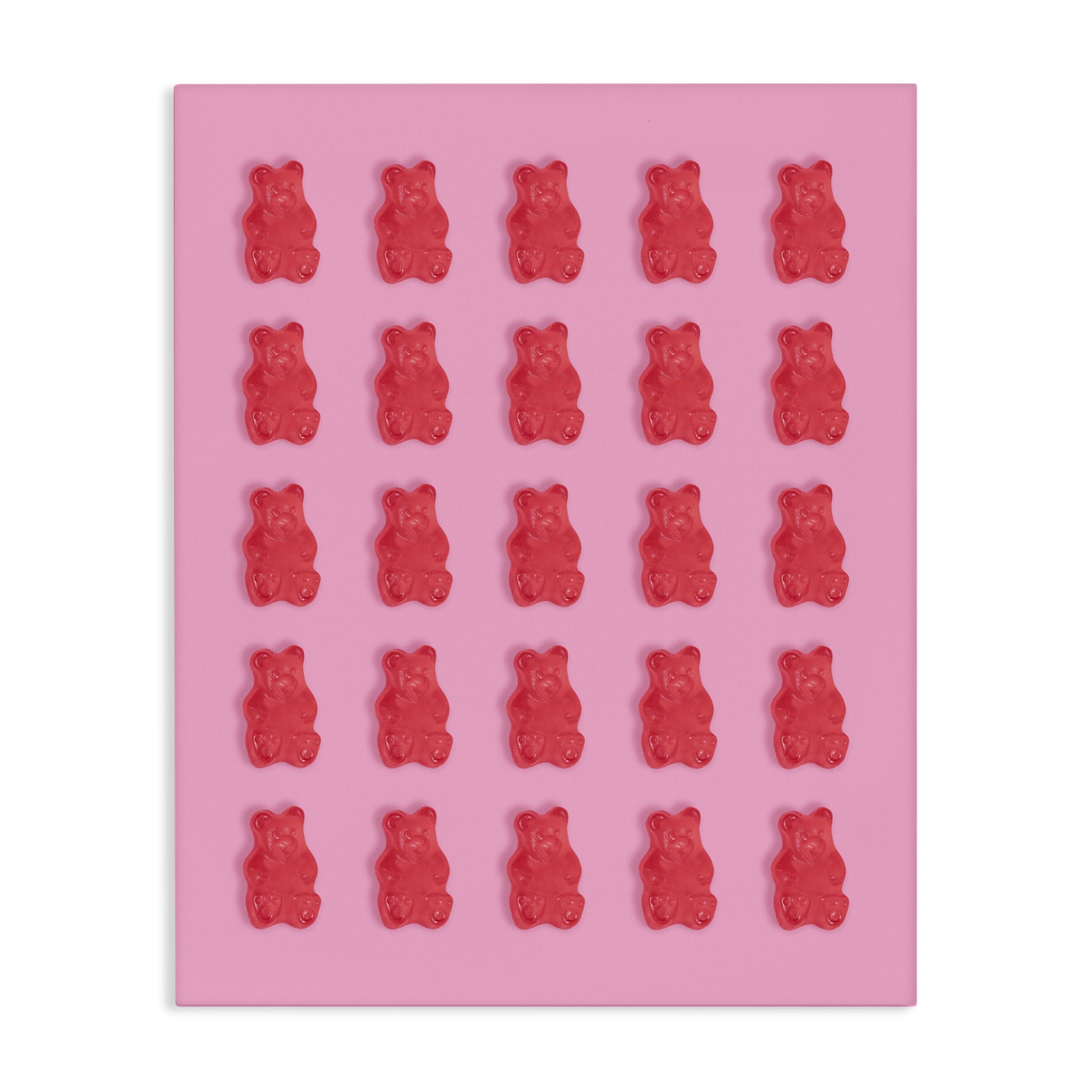Stupell Industries Red Gummy Bears on Pink Canvas Wall Art, design by LISH Creative
