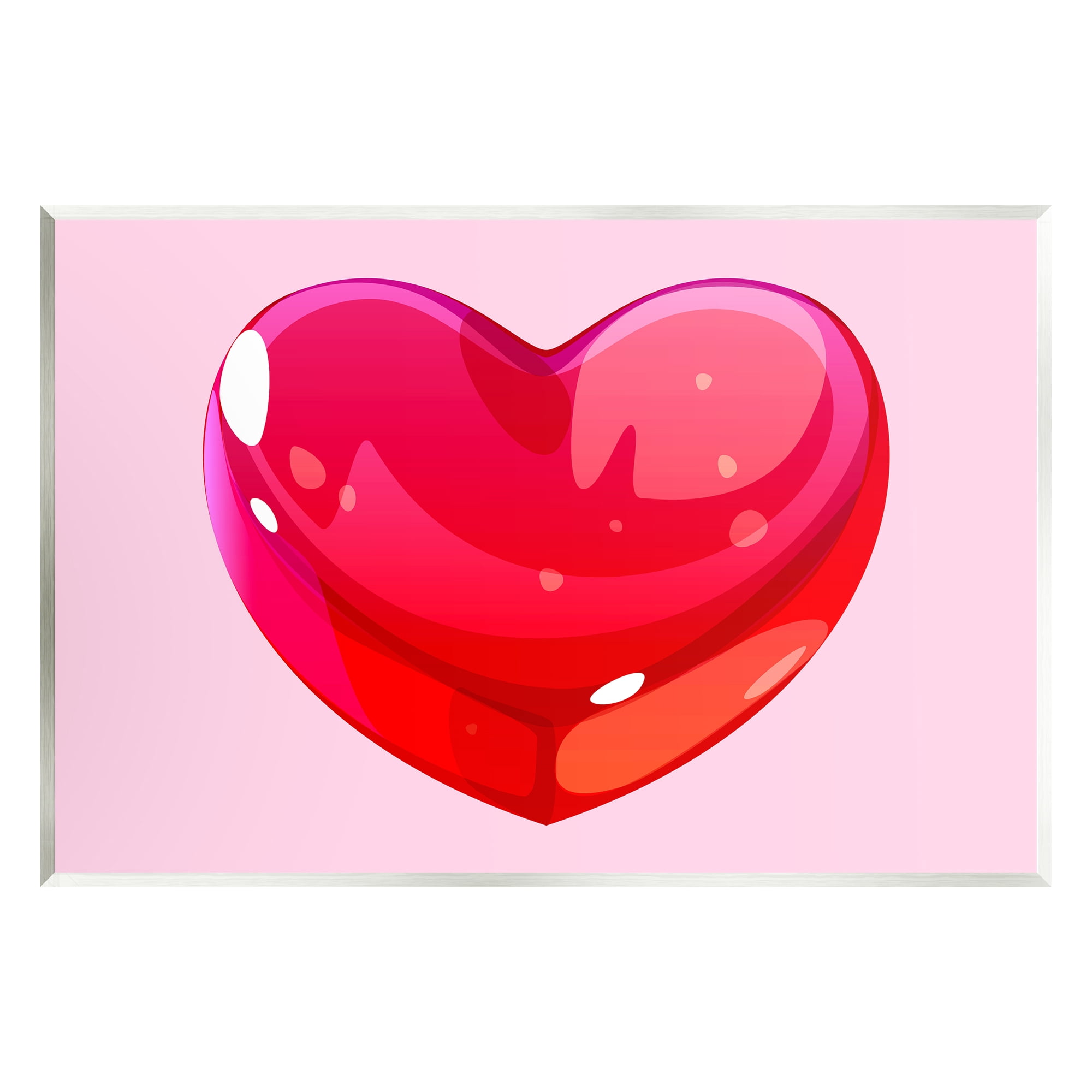Stupell Industries Red Gummy Heart Food & Beverage Painting Unframed Art Print Wall Art, 15 x 10