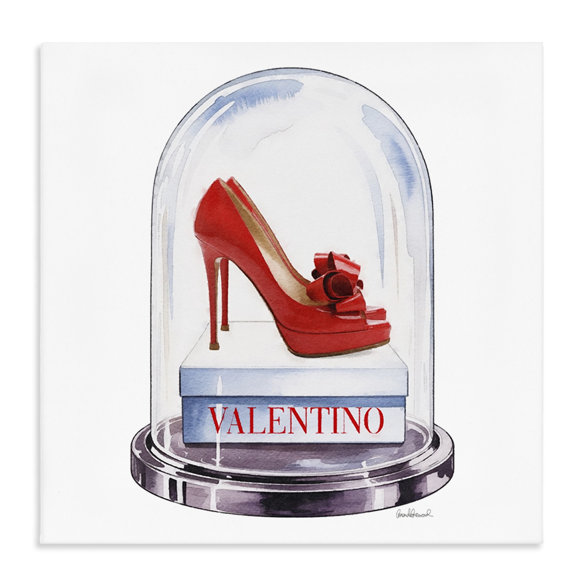 Stupell Industries Red Heels in Bell Jar Canvas Wall Art, design by Amanda Greenwood
