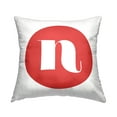 thumbnail image 1 of Stupell Industries Red Initial N Decorative Printed Throw Pillow, 18 x 18, 1 of 5