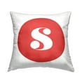 thumbnail image 1 of Stupell Industries Red Initial S Decorative Printed Throw Pillow, 18 x 18, 1 of 5
