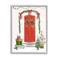 thumbnail image 1 of Stupell Industries Red Jolly Christmas Doorway Graphic Art Gray Framed Art Print Wall Art, Design by Victoria Barnes, 1 of 7