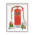 thumbnail image 1 of Stupell Industries Red Jolly Christmas Doorway Graphic Art Gray Framed Art Print Wall Art, Design by Victoria Barnes, 1 of 7