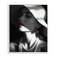 thumbnail image 1 of Stupell Industries Red Lipstick Fashionista Novelty Painting White Framed Art Print Wall Art, 24 x 30, 1 of 10