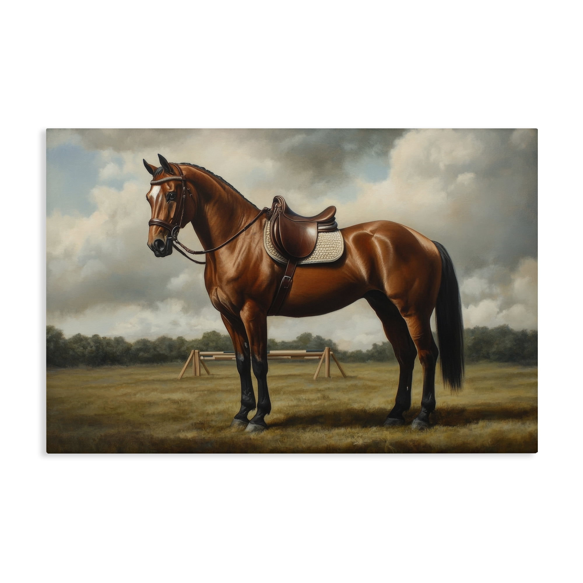 Stupell Industries Red Mare in Pastoral Landscape Canvas Wall Art, design by Petal Prints Design