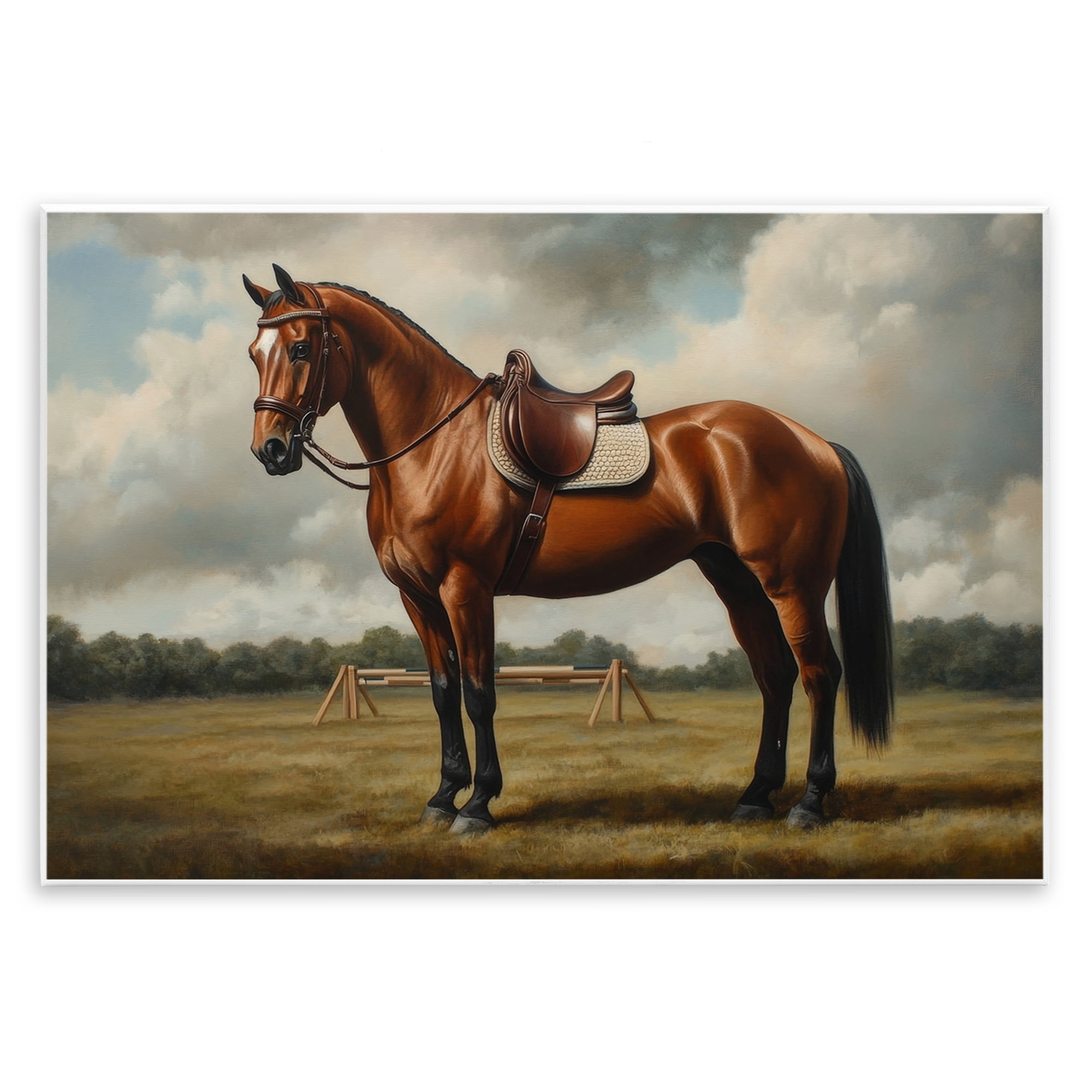 Stupell Industries Red Mare in Pastoral Landscape Wall Plaque Art, design by Petal Prints Design