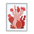 thumbnail image 1 of Stupell Industries Red Modern Cactus Plants Botanical & Floral Painting Gray Framed Art Print Wall Art, 11 x 14, 1 of 8