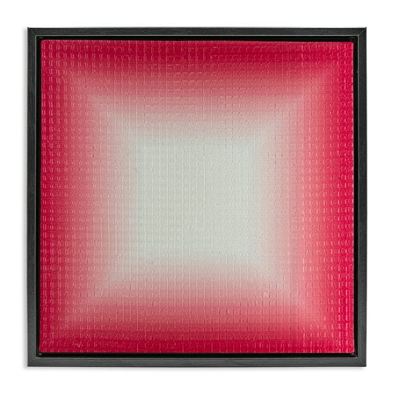 Stupell Industries Red Ombre Fade Abstract Painting Black Floater Framed Canvas Art Print Wall Art, 18 x 18