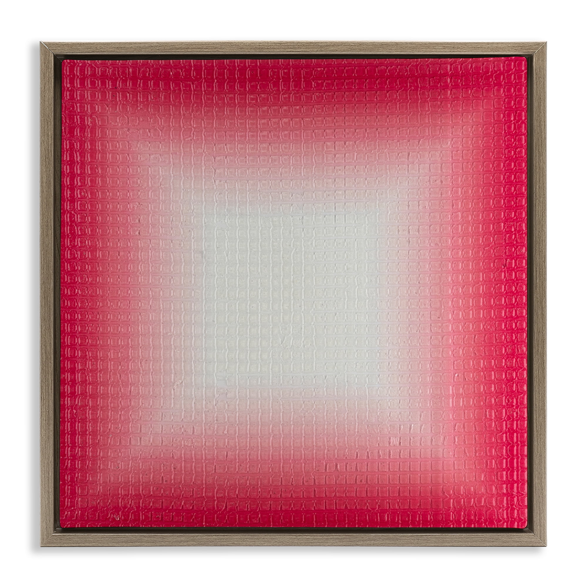 Stupell Industries Red Ombre Fade Abstract Painting Brown Floater Framed Canvas Art Print Wall Art, 18 x 18