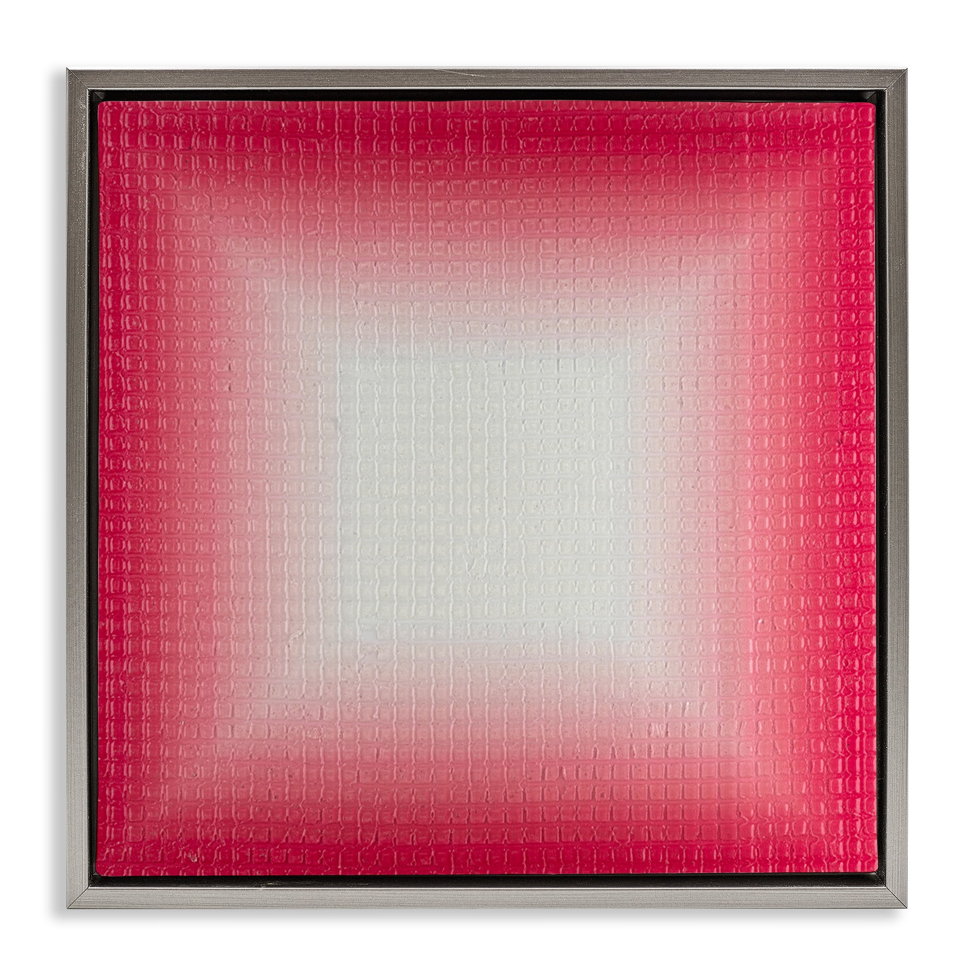 Stupell Industries Red Ombre Fade Abstract Painting Gray Floater Framed Canvas Art Print Wall Art, 25 x 25
