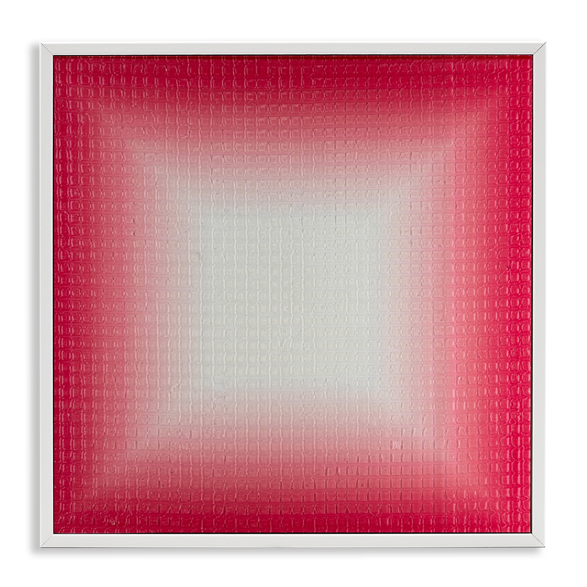 Stupell Industries Red Ombre Fade Abstract Painting White Framed Art Print Wall Art, 17 x 17